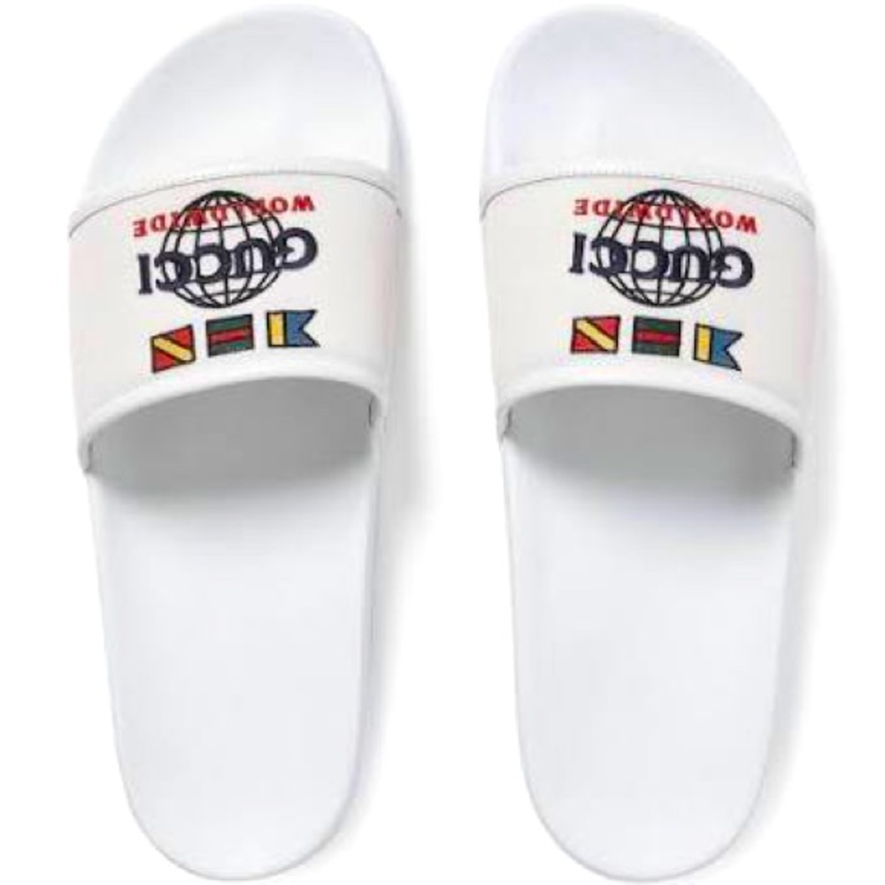 Gucci slides worldwide white 599143 NEW